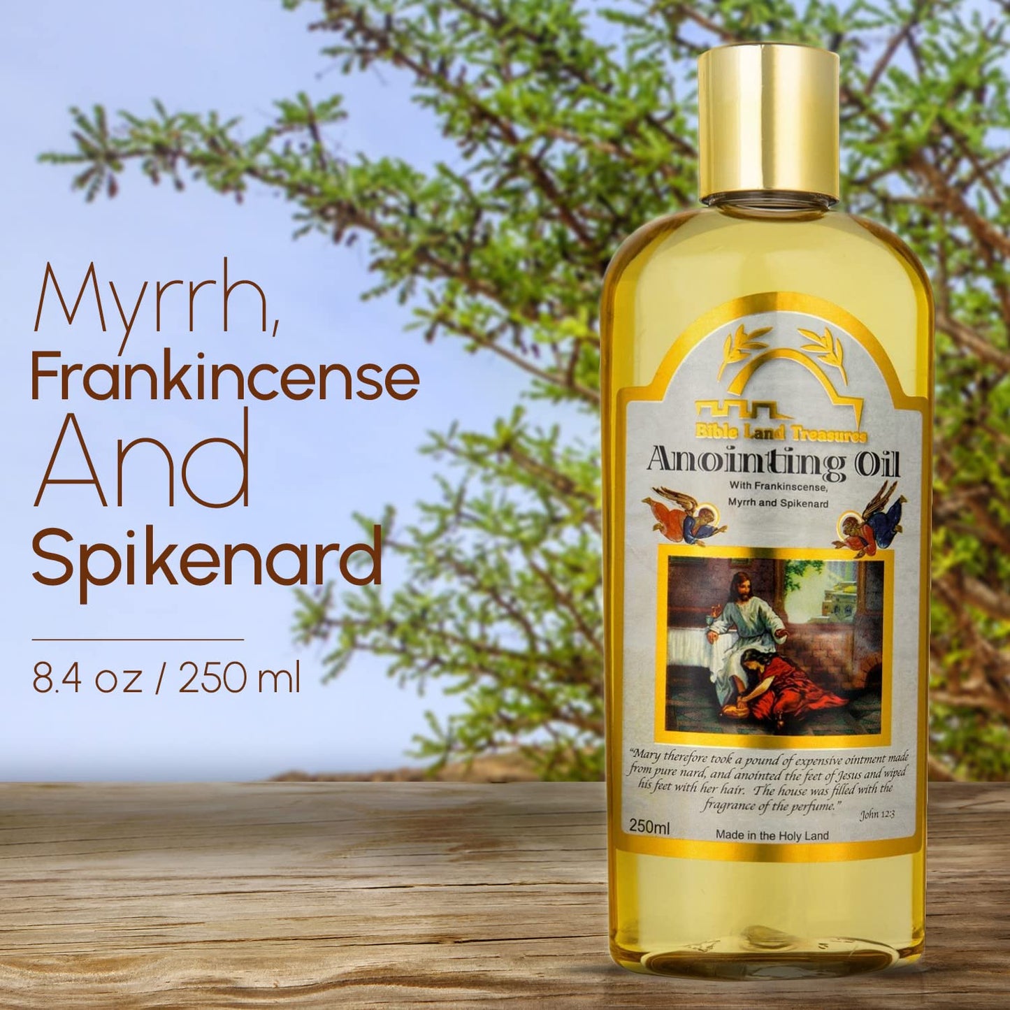 Treasure Anointing Oil Scented with Myrrh, Frankincense and Spikenard 250 ml